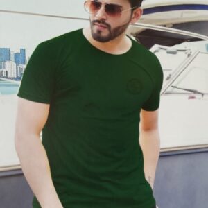 BRAND SOFT COTTON T-SHIRT LIGHT GREEN ROUND NECK & COMFORTABLE AND FIT TO BODY.
