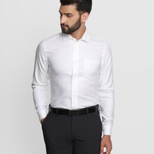WHITE SOLID SOFT COTTON SHIRT STRETCHABLE FABRIC AND FEEL AMAZING TO FIT AND COMFORTABLE