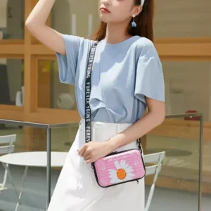 17 Inch Printed Hard Case Sling Bag For Kids | With Adjustable Shoulder Strap | Assorted Colors & Prints | P.P Packing